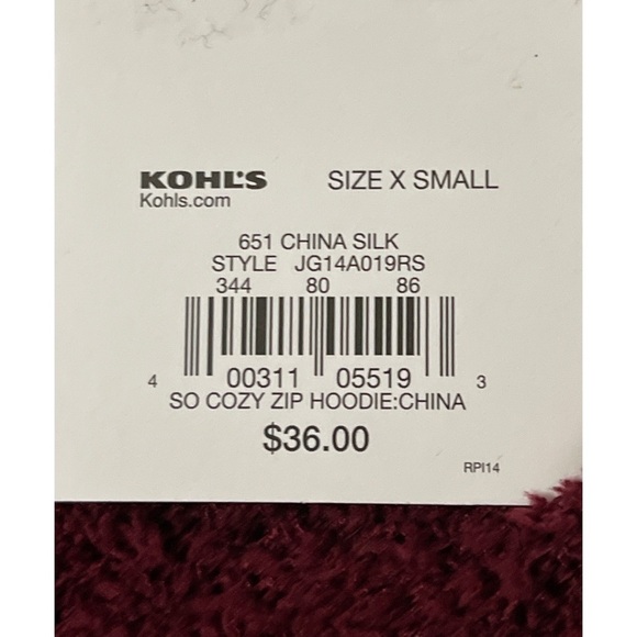 NWT Juniors' SO Sweater-Like Cozy Zip Hoodie Size Extra Small - Picture 6 of 6